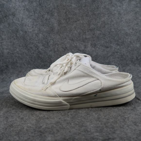 Nike Shoes Womens 8 Mule Sneakers Slip On Canvas Casual Lace Up Y2k 2003 White - Picture 4 of 12